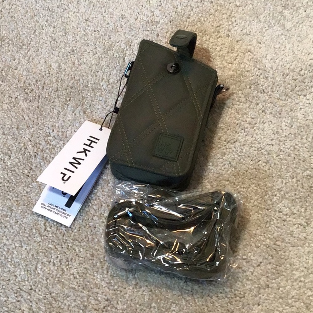 NWT IHKWIP crossbody phone case/ wallet
Military Green